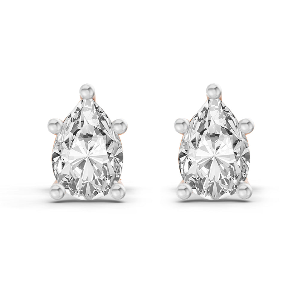 0.46 Carat Pear Eternal Drop Diamond Earrings 14K - Rose Gold
