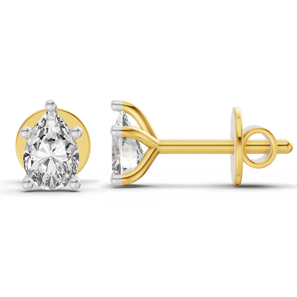 0.46 Carat Pear Eternal Drop Diamond Earrings 14K
