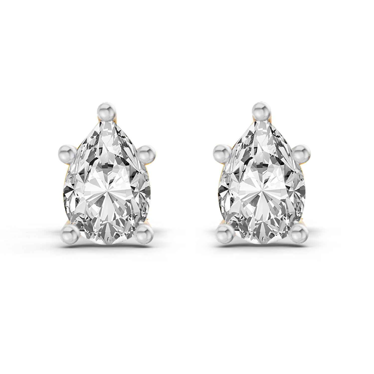 0.46 Carat Pear Eternal Drop Diamond Earrings 14K