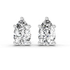 0.64 Carat Pear Stud Earrings 14K - Rose Gold