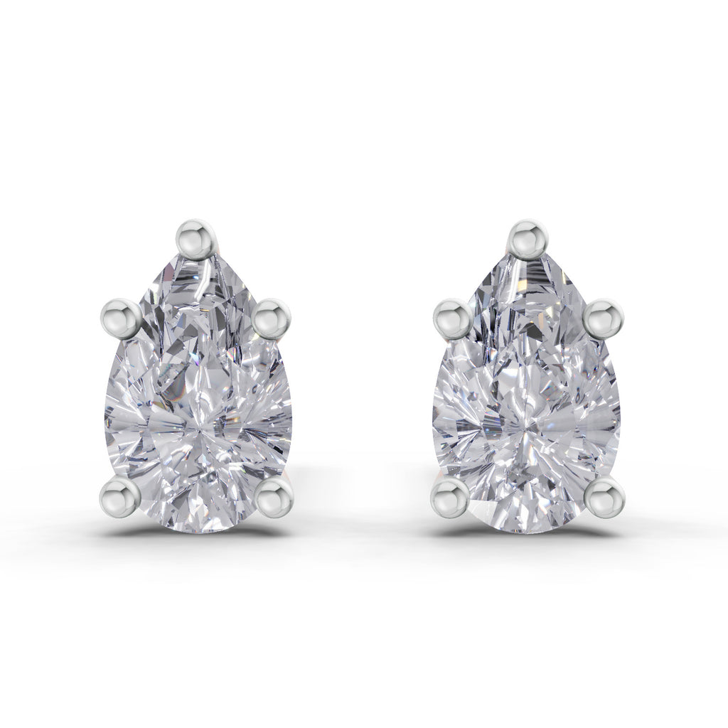 0.6 Carat Pear Diamond Earrings 14K - Rose Gold
