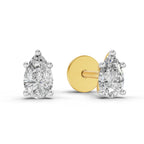 0.6 Carat Pear Diamond Earrings 14K