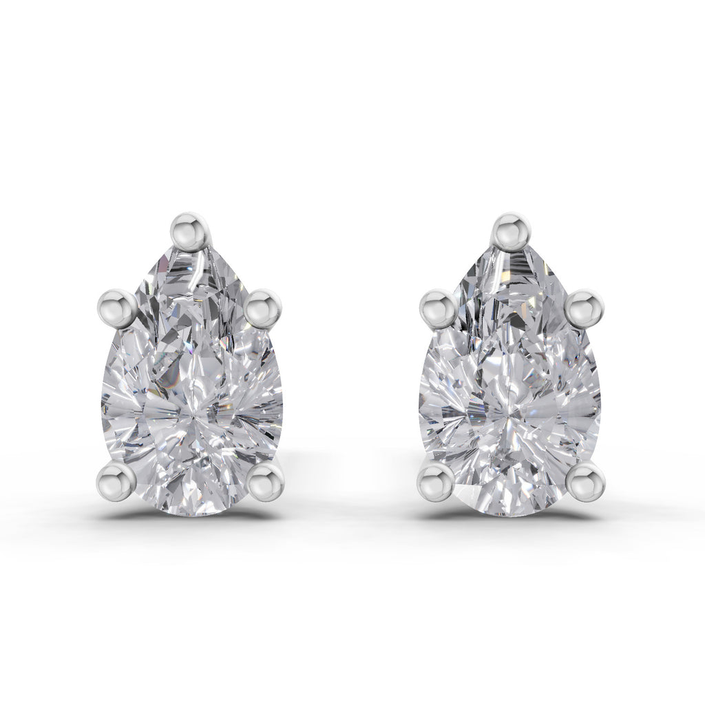 0.6 Carat Pear Diamond Earrings 14K