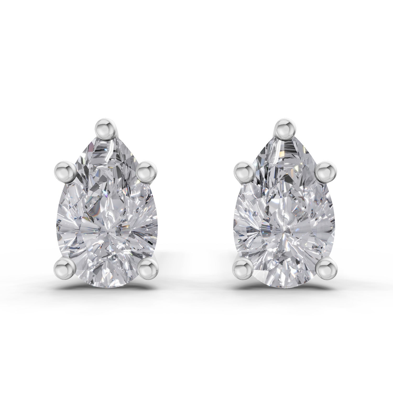 0.6 Carat Pear Diamond Earrings 14K