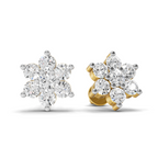 0.41 Carat Floral Diamond Stud Earrings 14K