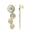 3.66 Carat 14K Gold Celestial Blue Cascade