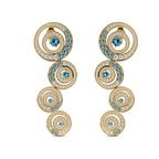 3.66 Carat 14K Gold Celestial Blue Cascade