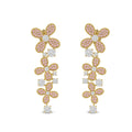 4.89 Carat 14K Gold Pink Petal Cascade Drop