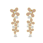 4.89 Carat 14K Gold Pink Petal Cascade Drop