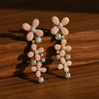 4.89 Carat 14K Gold Pink Petal Cascade Drop