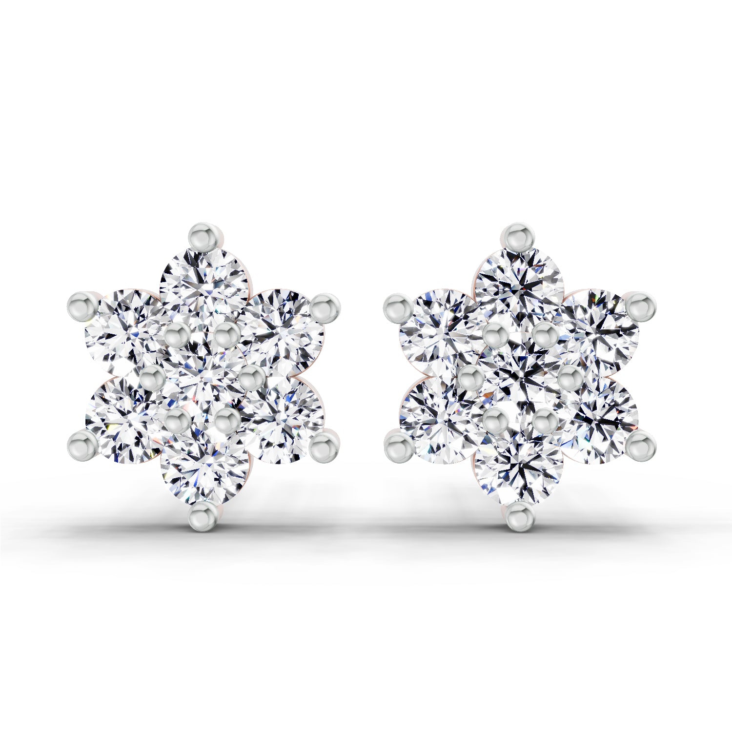0.97 Ct Earrings 14K - Rose Gold