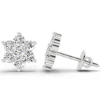 0.97 Ct Earrings 14K - White Gold