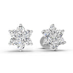 0.97 Ct Earrings 14K - White Gold