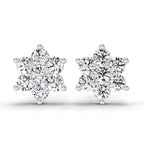 0.97 Ct Earrings 14K - White Gold