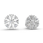 1 Carat Round Diamond Stud Earrings 14K - White Gold