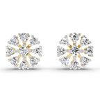 1 Carat Round Diamond Stud Earrings 14K