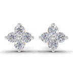 0.55 Ct Floral Earrings 14K