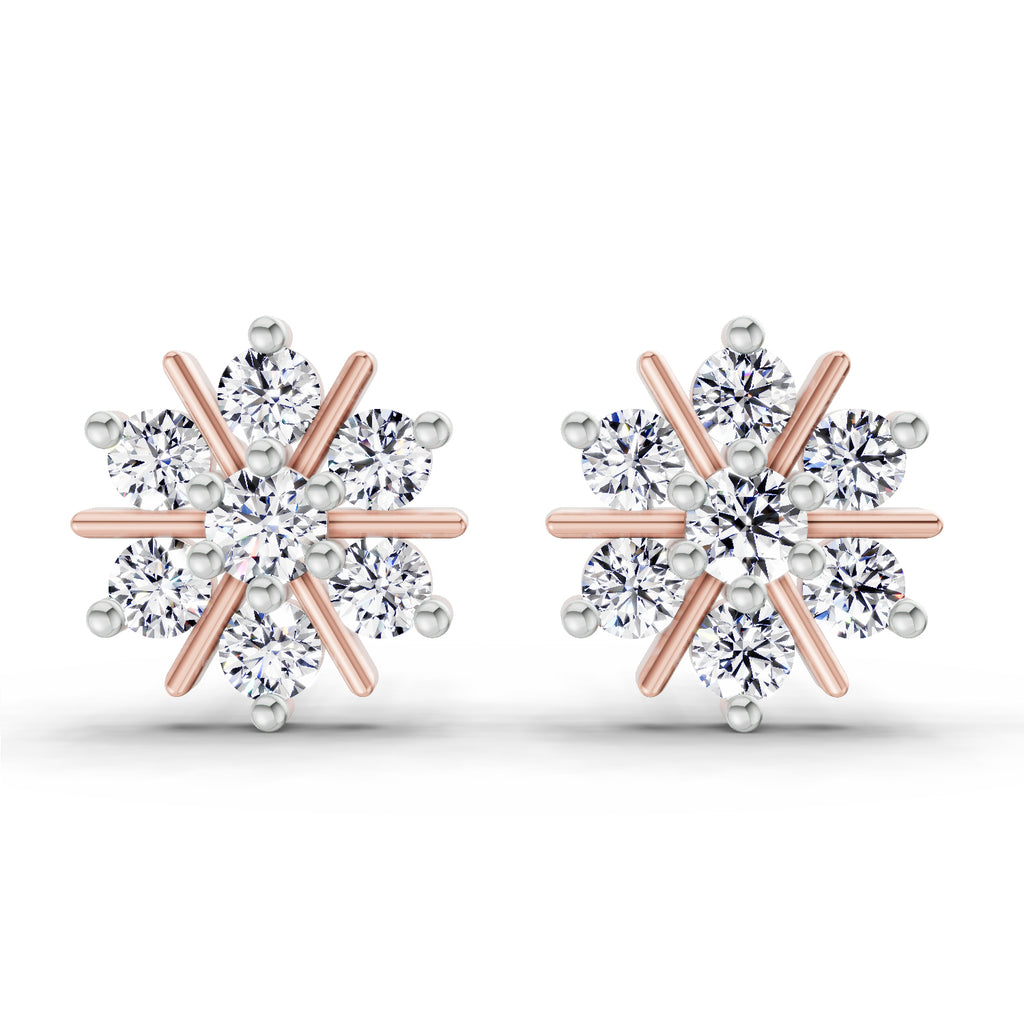 1.02 Ct Earrings 14K - Rose Gold