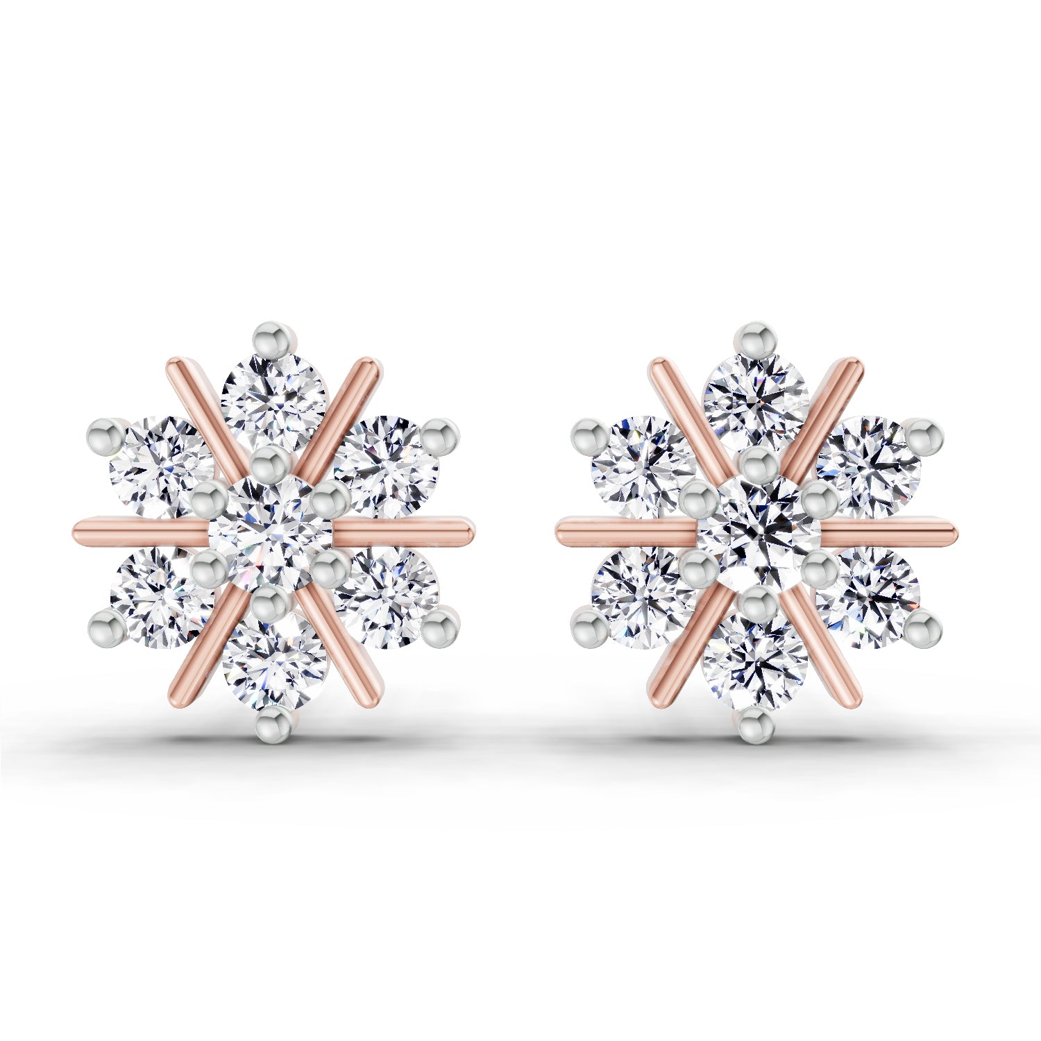 1.02 Ct Earrings 14K - Rose Gold
