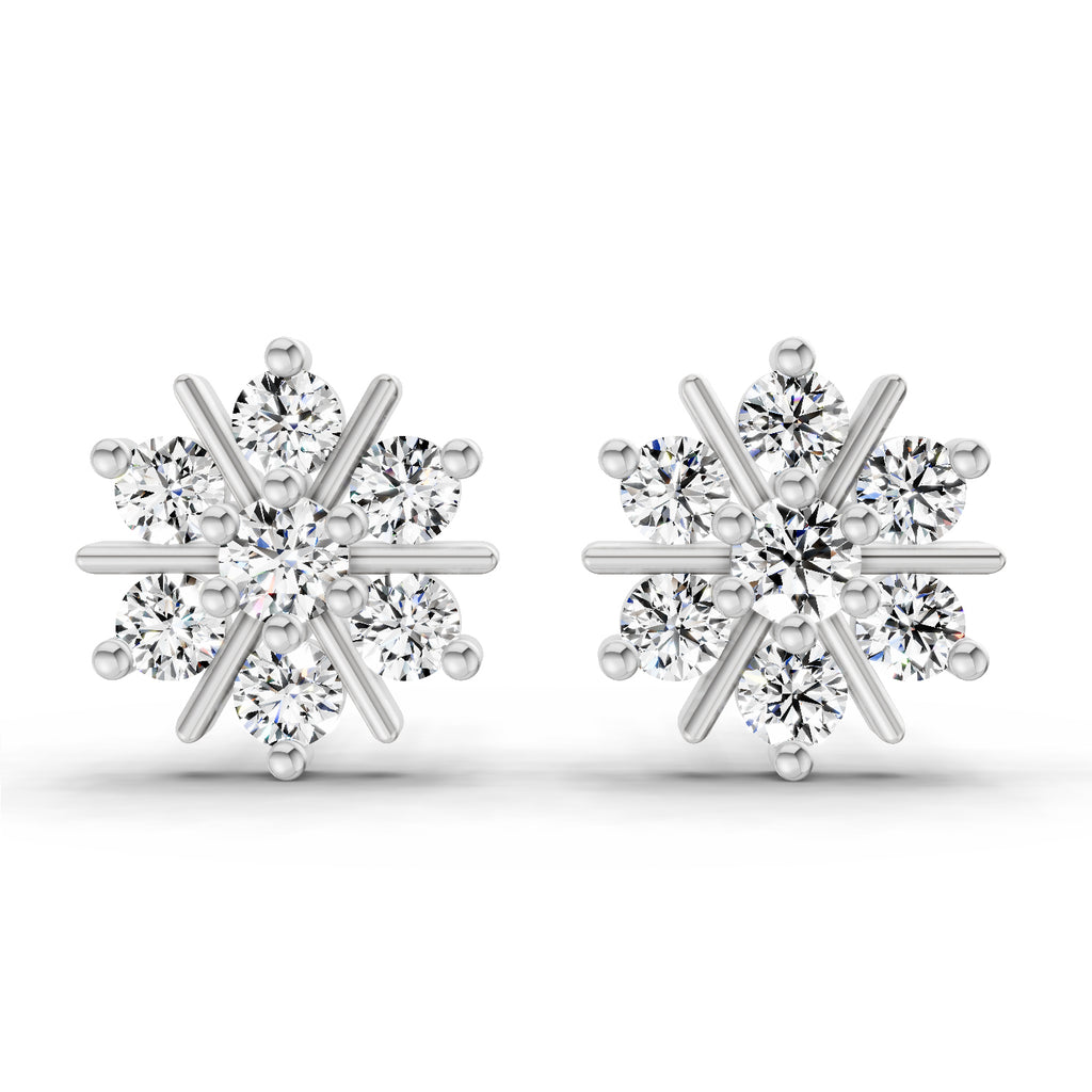 1.02 Ct Earrings 14K - White Gold