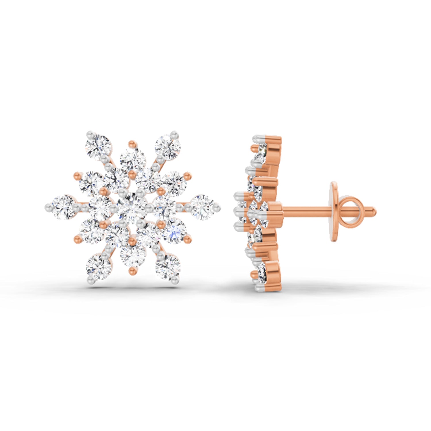 1.40 Ct Earrings 14K - Rose Gold