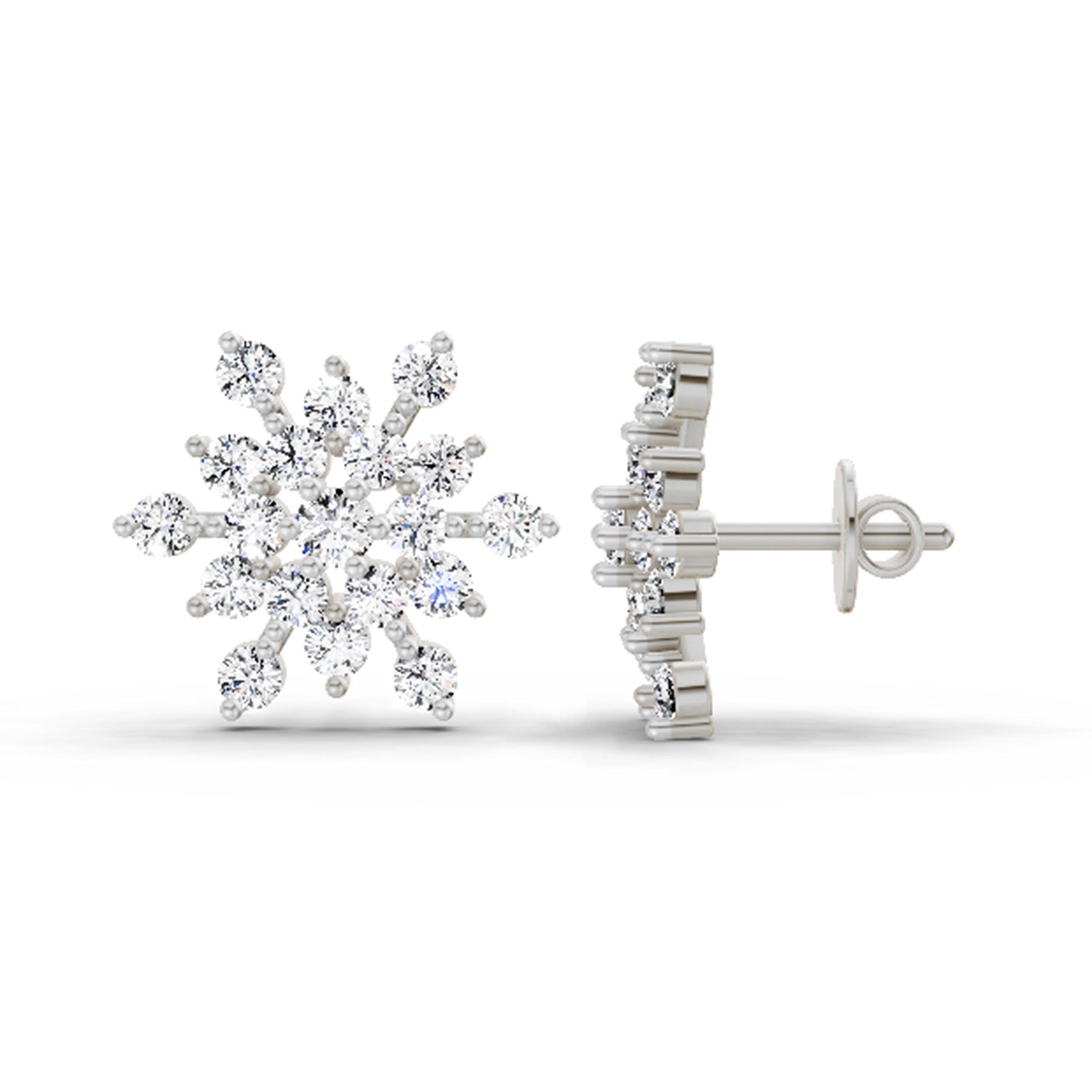 1.40 Ct Earrings 14K - White Gold