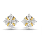 0.35 Carat Round Cluster Stud Earrings 14K