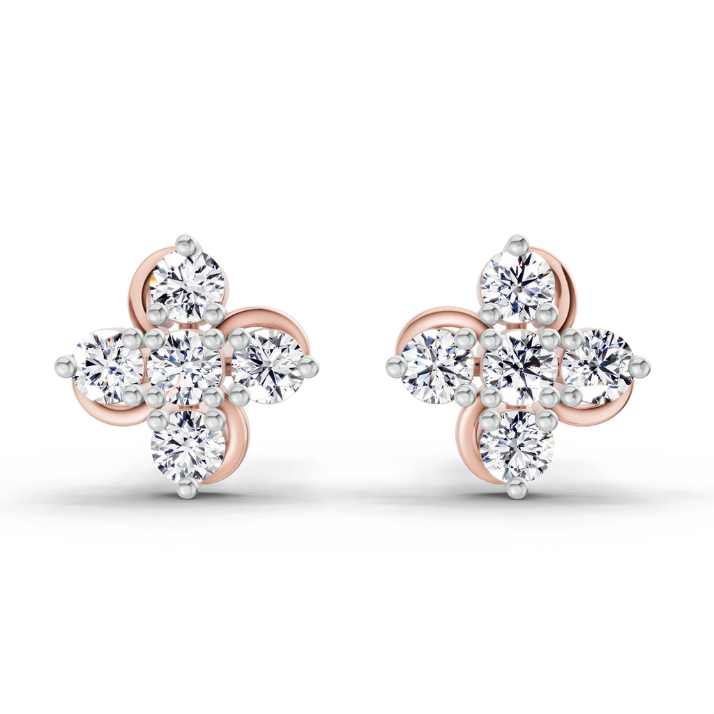 0.35 Carat Diamond Stud Earrings 14K - Rose Gold