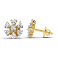 0.70 Carat Round Lily Earrings 14K