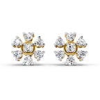 0.70 Carat Round Lily Earrings 14K