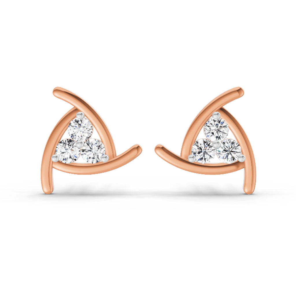 0.35 Carat Round Fashion Stud Earrings 14K - Rose Gold