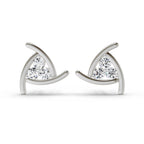0.35 Carat Round Fashion Stud Earrings 14K - White Gold
