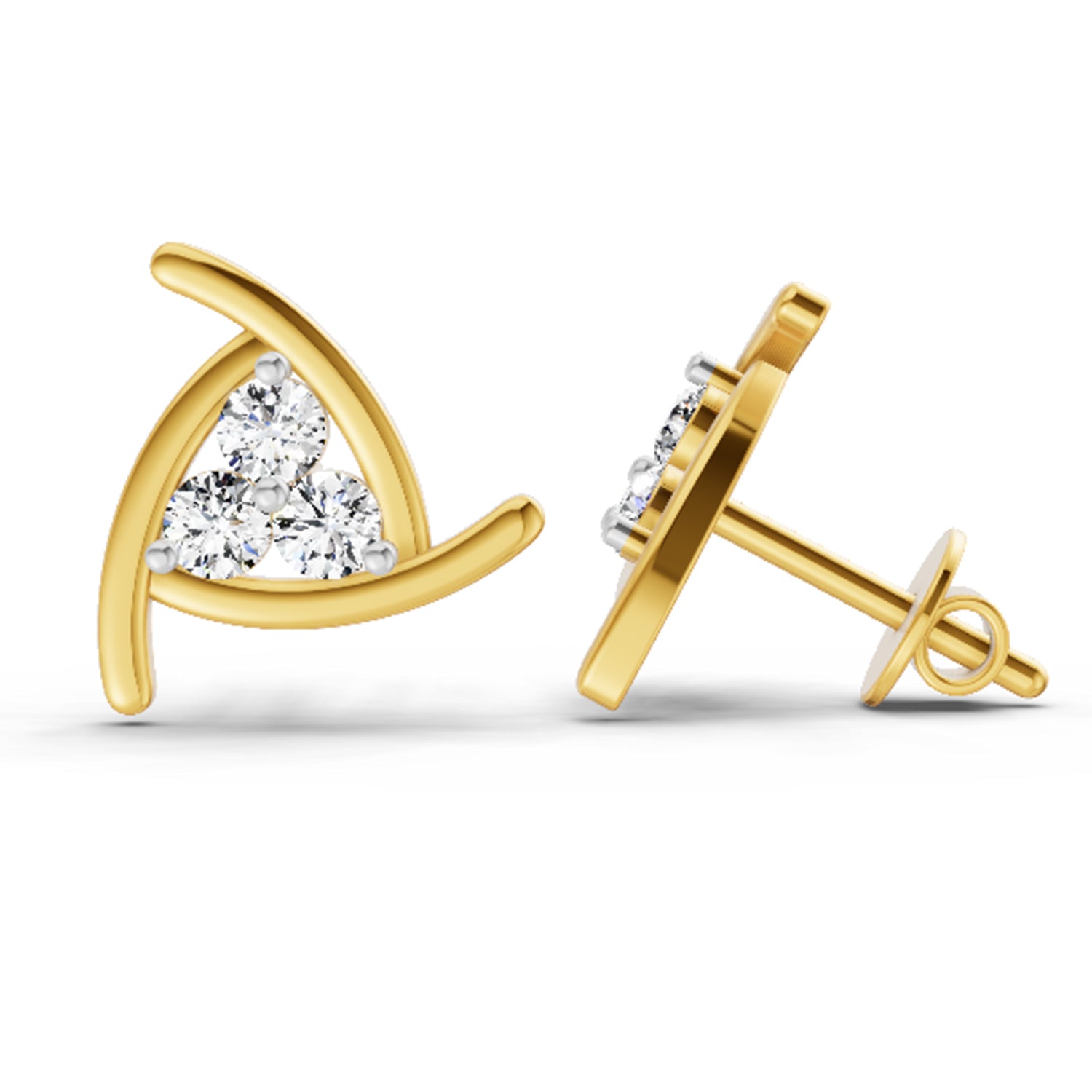 0.35 Carat Round Fashion Stud Earrings 14K