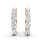 1.5 Carat Eternal Sparkle Hoop Diamond Earrings 14K - Rose Gold