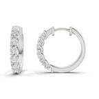 1.5 Carat Eternal Sparkle Hoop Diamond Earrings 14K - White Gold