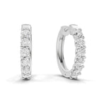 1.5 Carat Eternal Sparkle Hoop Diamond Earrings 14K - White Gold