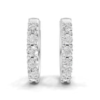 1.5 Carat Eternal Sparkle Hoop Diamond Earrings 14K - White Gold