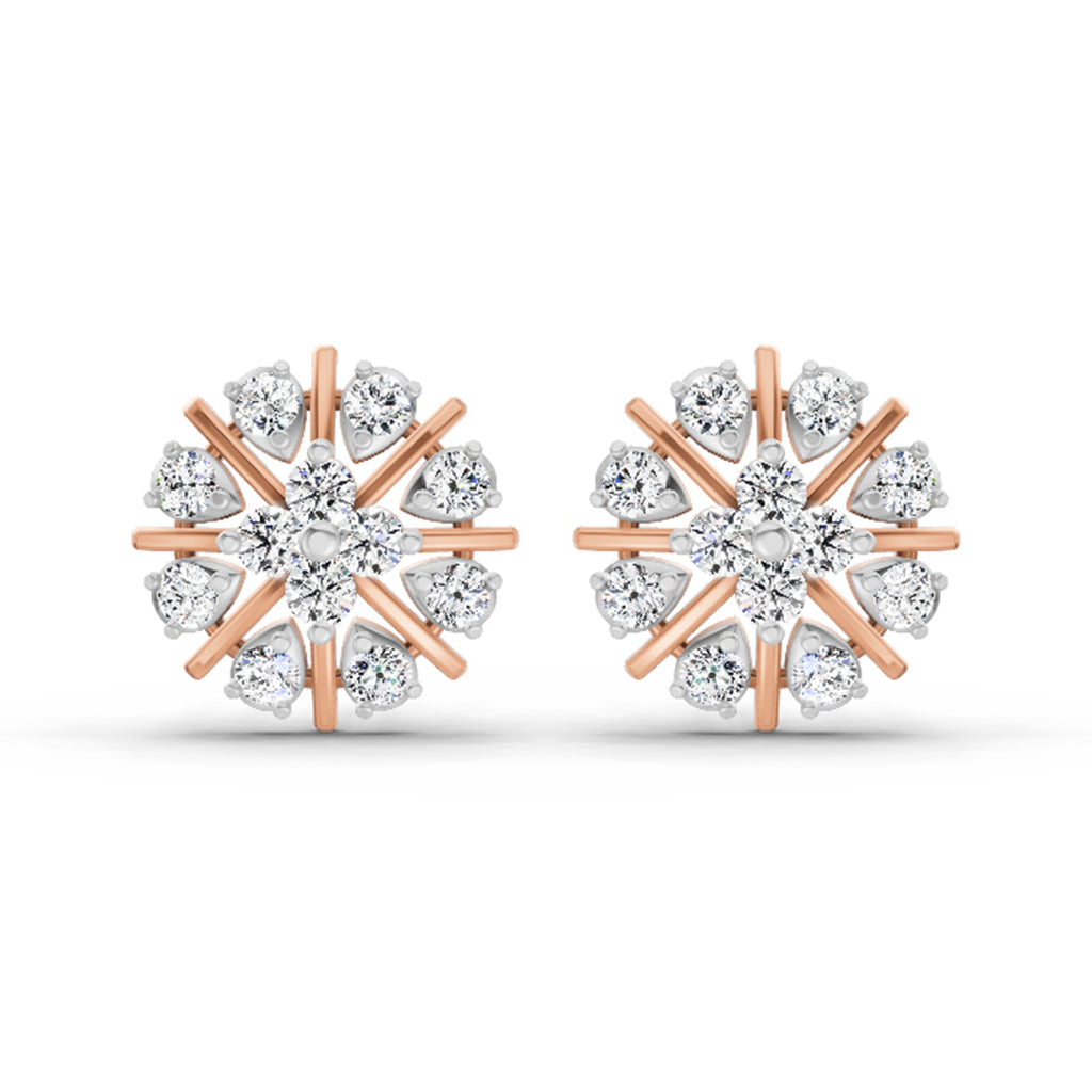 0.87 Carat Teardrop Earrings 14K - Rose Gold