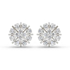 0.87 Carat Teardrop Earrings 14K - White Gold