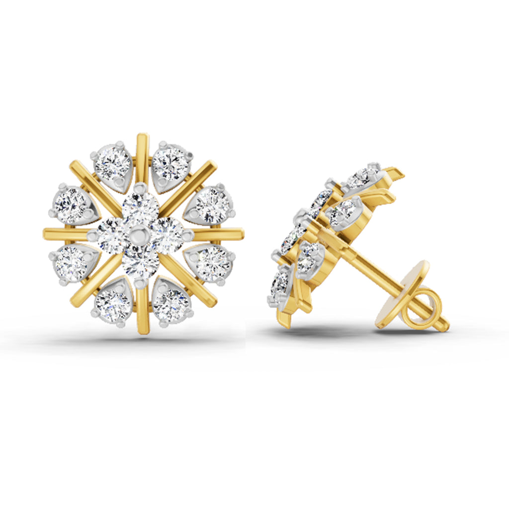 0.87 Carat Teardrop Earrings 14K