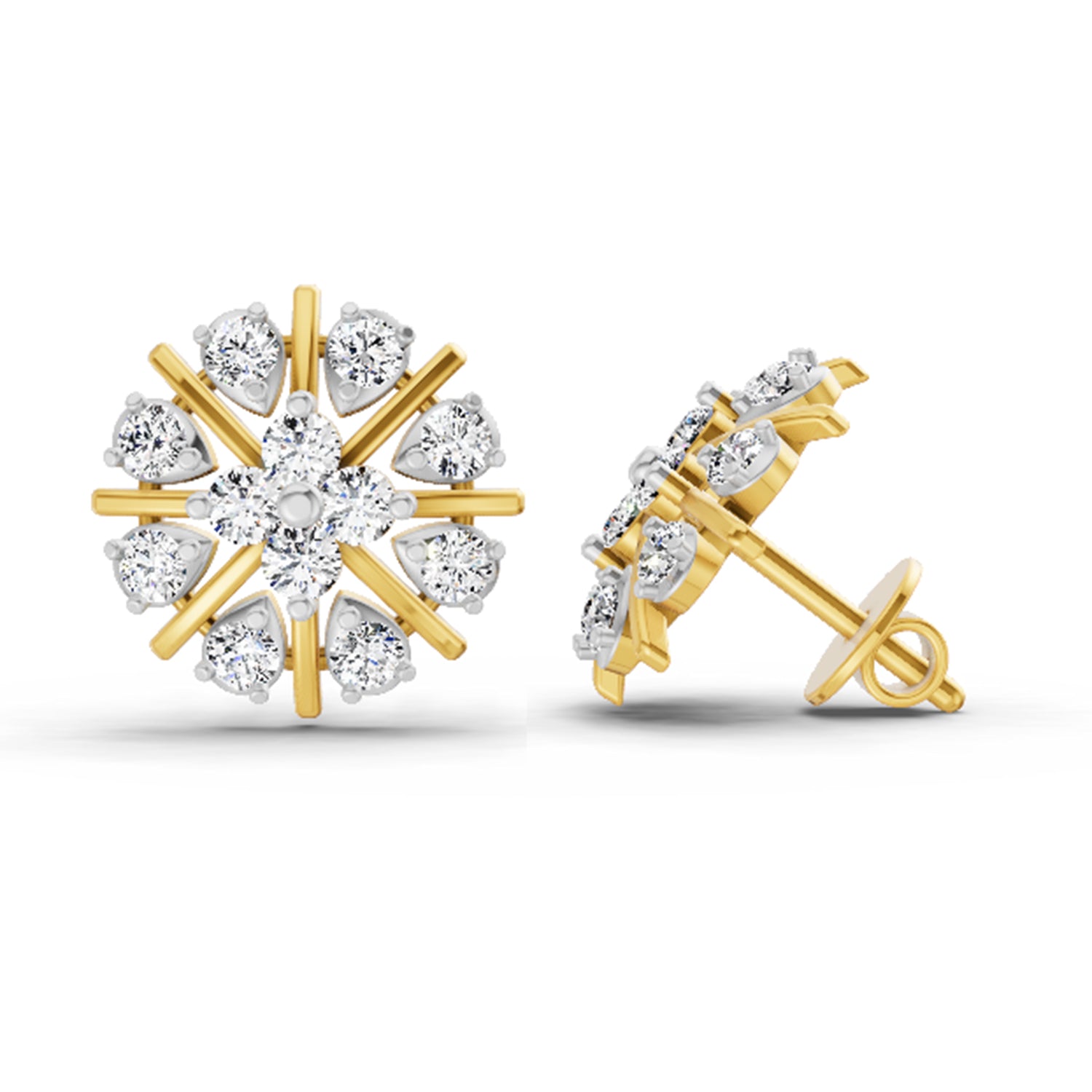 0.87 Carat Teardrop Earrings 14K