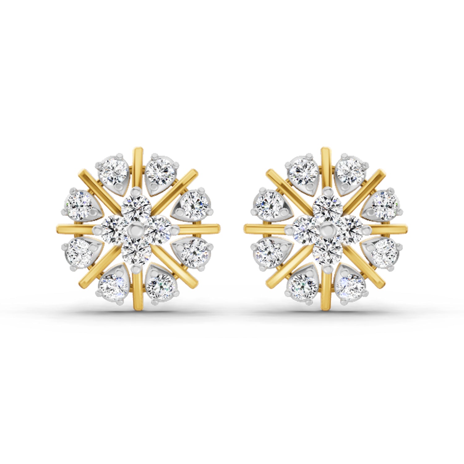 0.87 Carat Teardrop Earrings 14K