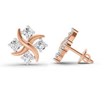 0.85 Carat Round Fashion Earrings 14K - Rose Gold