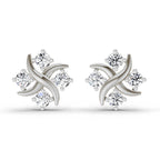 0.85 Carat Round Fashion Earrings 14K - White Gold