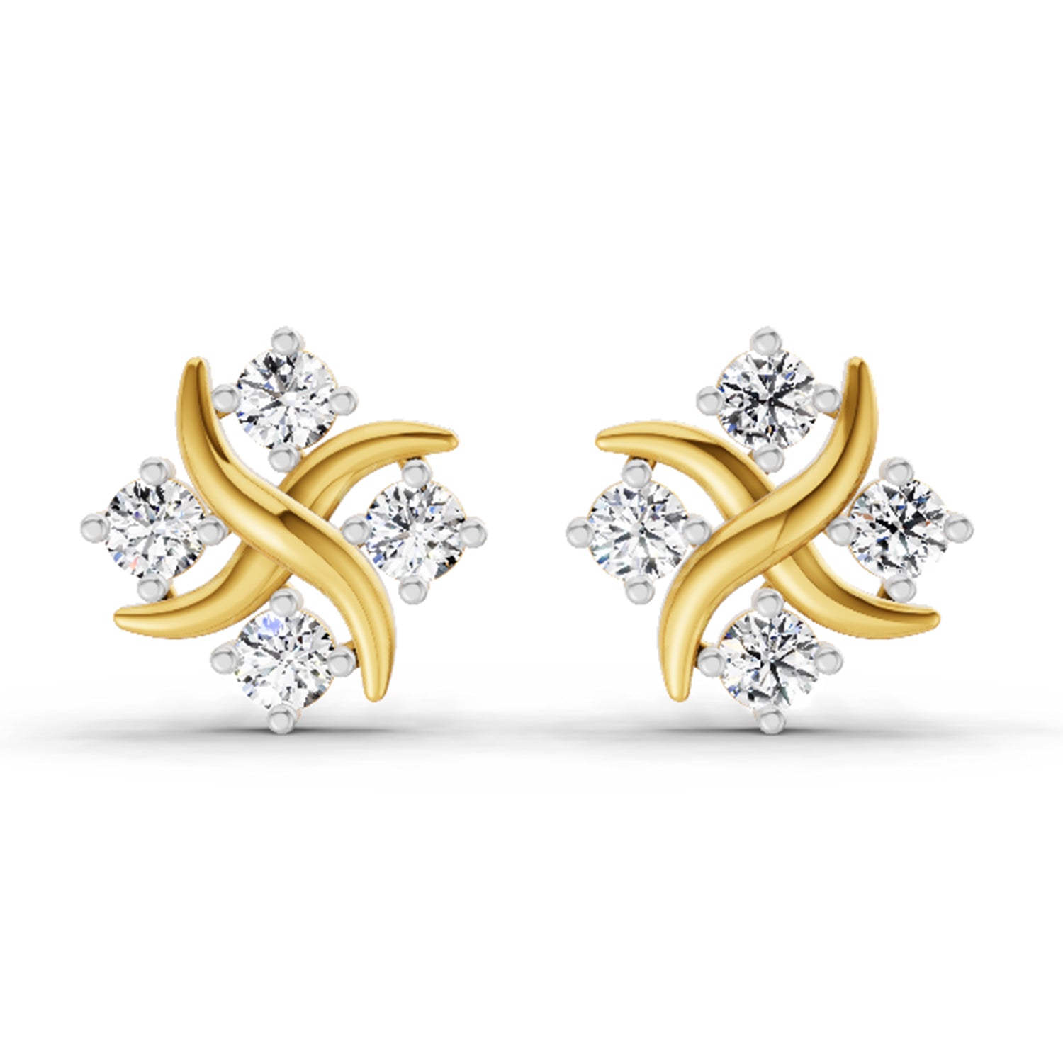 0.85 Carat Round Fashion Earrings 14K