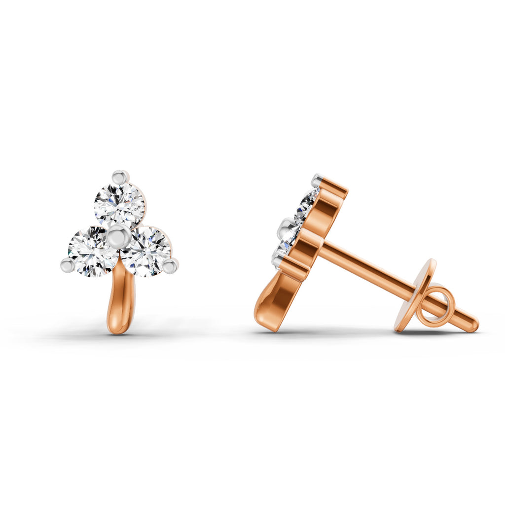 0.35 Ct Earrings 14K - Rose Gold