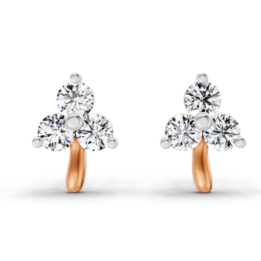 0.35 Ct Earrings 14K - Rose Gold