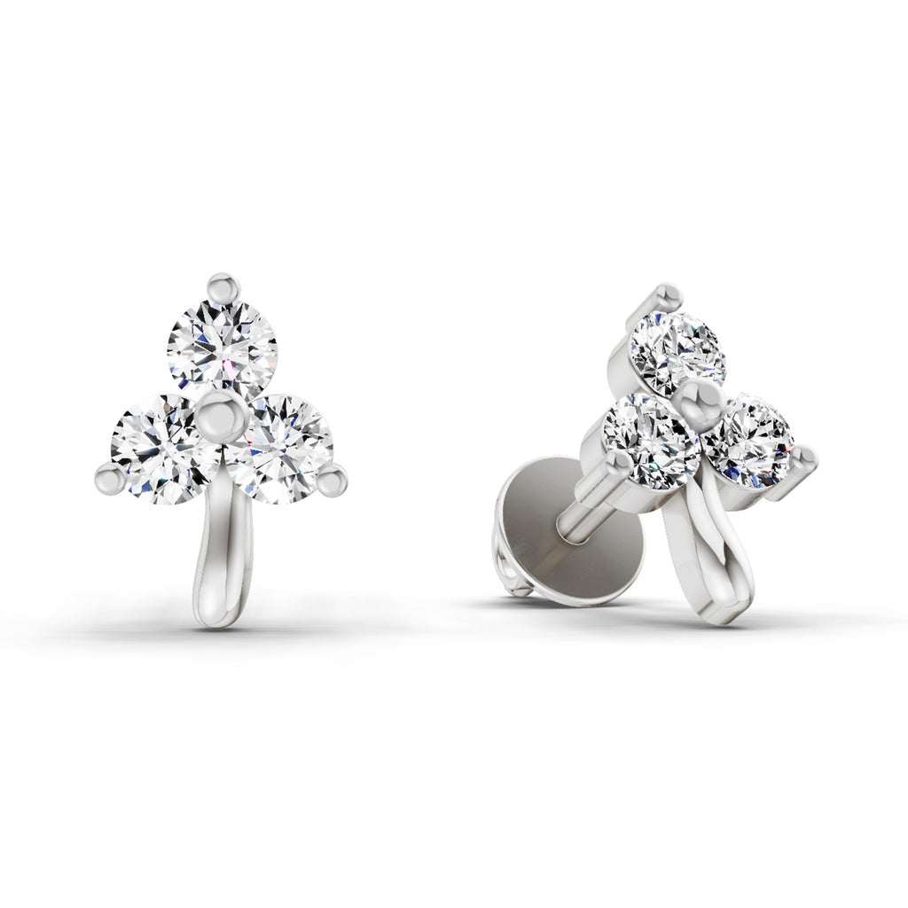 0.35 Ct Earrings 14K - White Gold