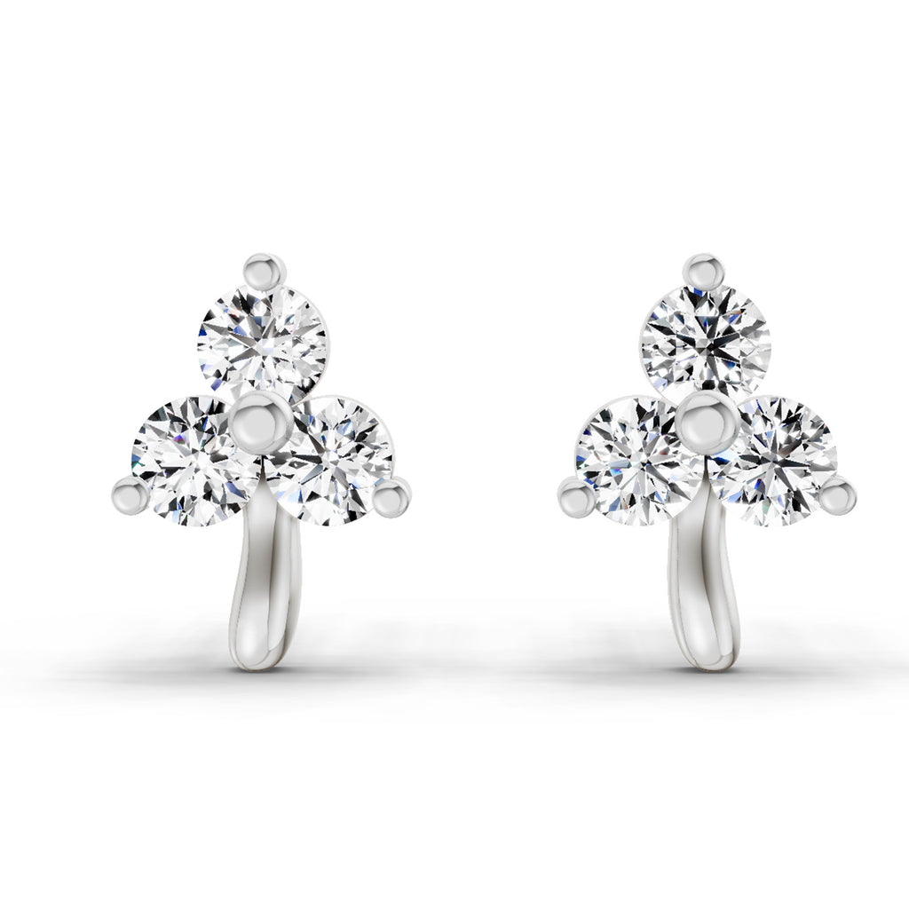 0.35 Ct Earrings 14K - White Gold