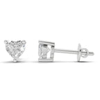 0.53 Carat heart-shaped Diamond Earrings 14K - White Gold